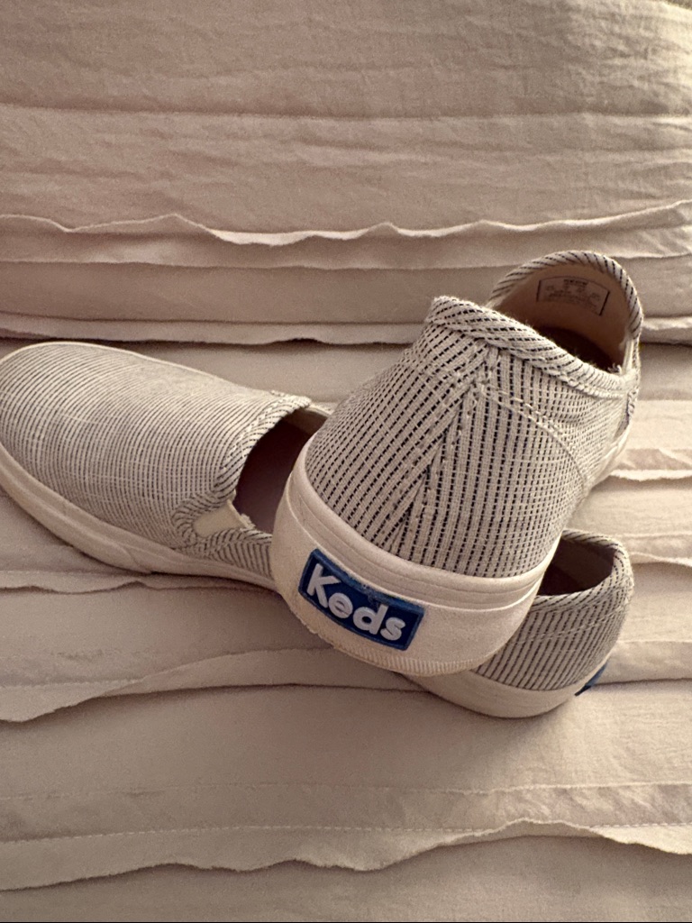 Keds Women's Cream Striped Slip-On Flats — image 3 of 5